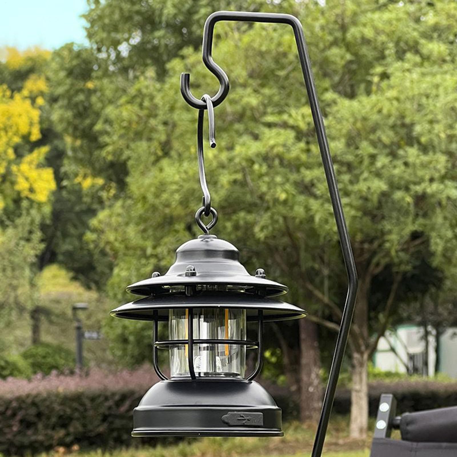 Pied De Lanterne Pliable En Fer Pour Camping Et Pêche