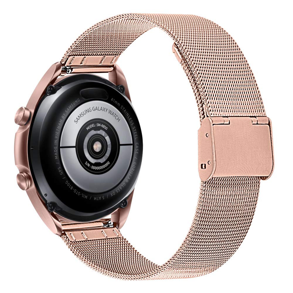 Metal Watch Strap Compatible with Fitpolo/Aeac AR-01, Watch Straps for Fitpolo/Aeac Smartwatch Women's Round 1.32 Inch Smartwatch Accessories, Mittelgroße, Stainless Steel, No Gemstone