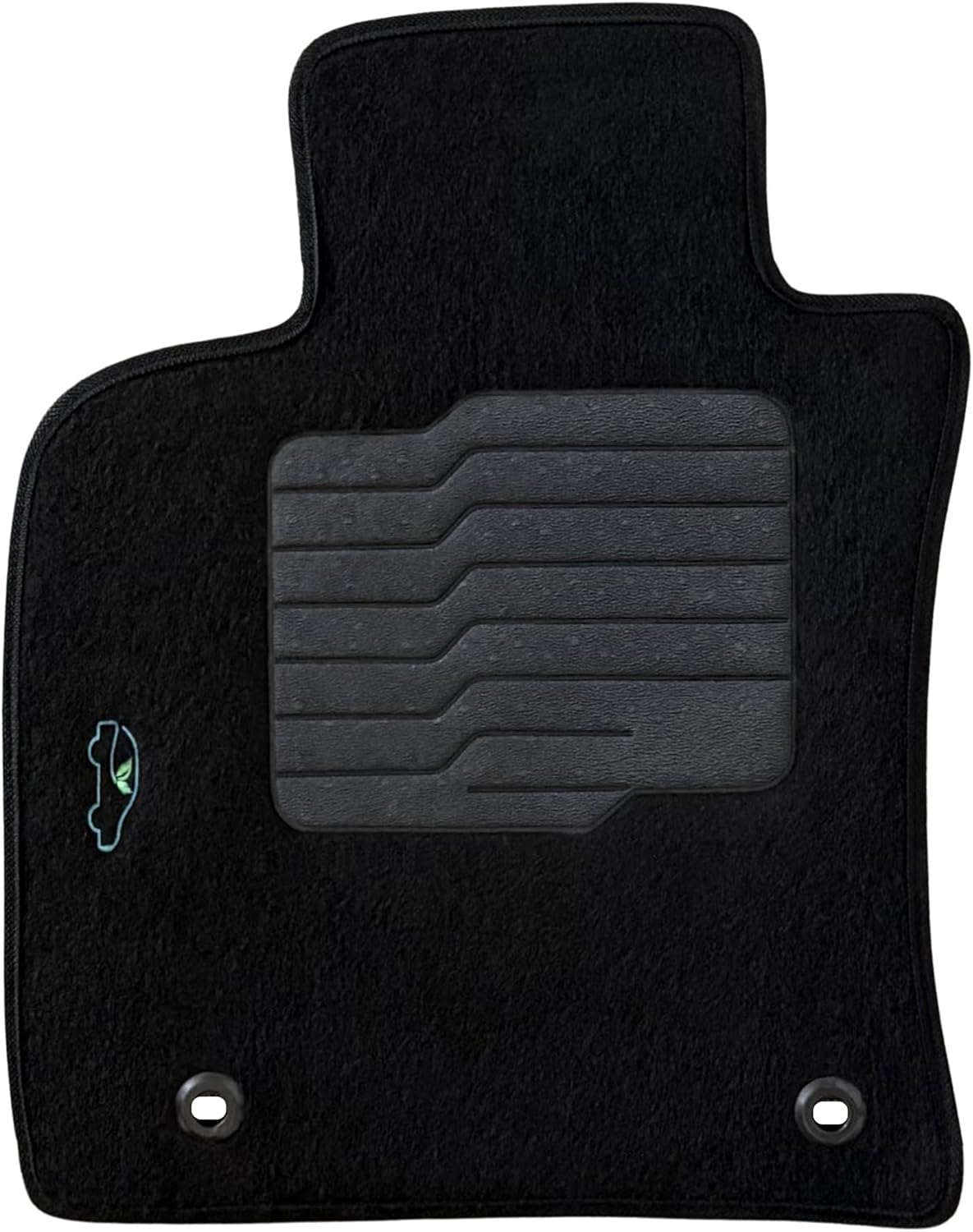 ecoMats Carpet Floor Mats Custom Fit for 2018 2019 2020 2021 2022 2023 2024 Toyota Camry, with Non-Slip Driver Heel Pad and Safety Locks, Front and Rear Set, Black