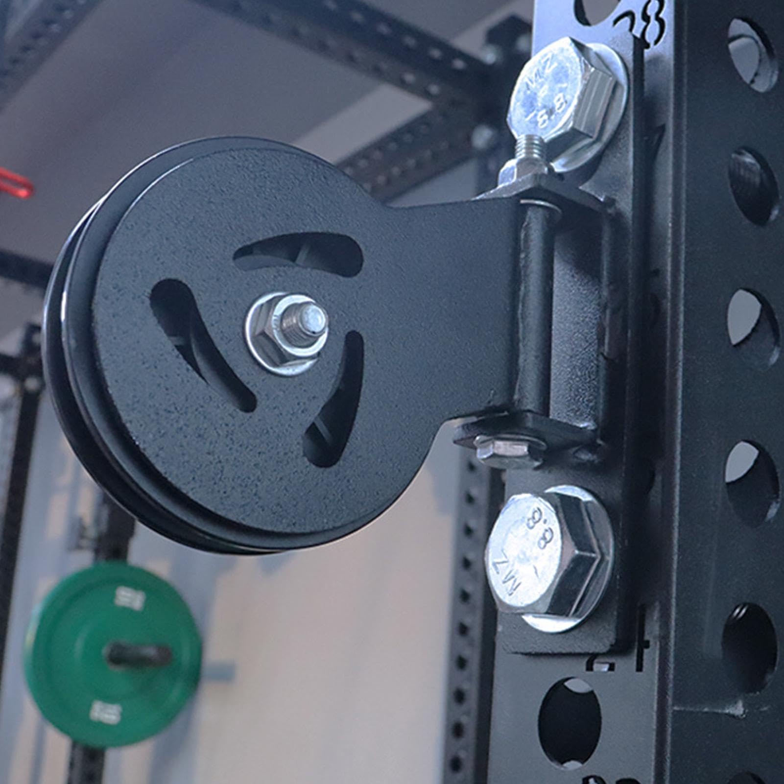 Gym Pulley, Heavy Duty Detachable Rotation Pulley System, 7.87x6.69x1.97 pulgadas Compact Sturdy Mute Swivel Fitness Equipment Attachment for Home Gym and Cable Machine Replacement
