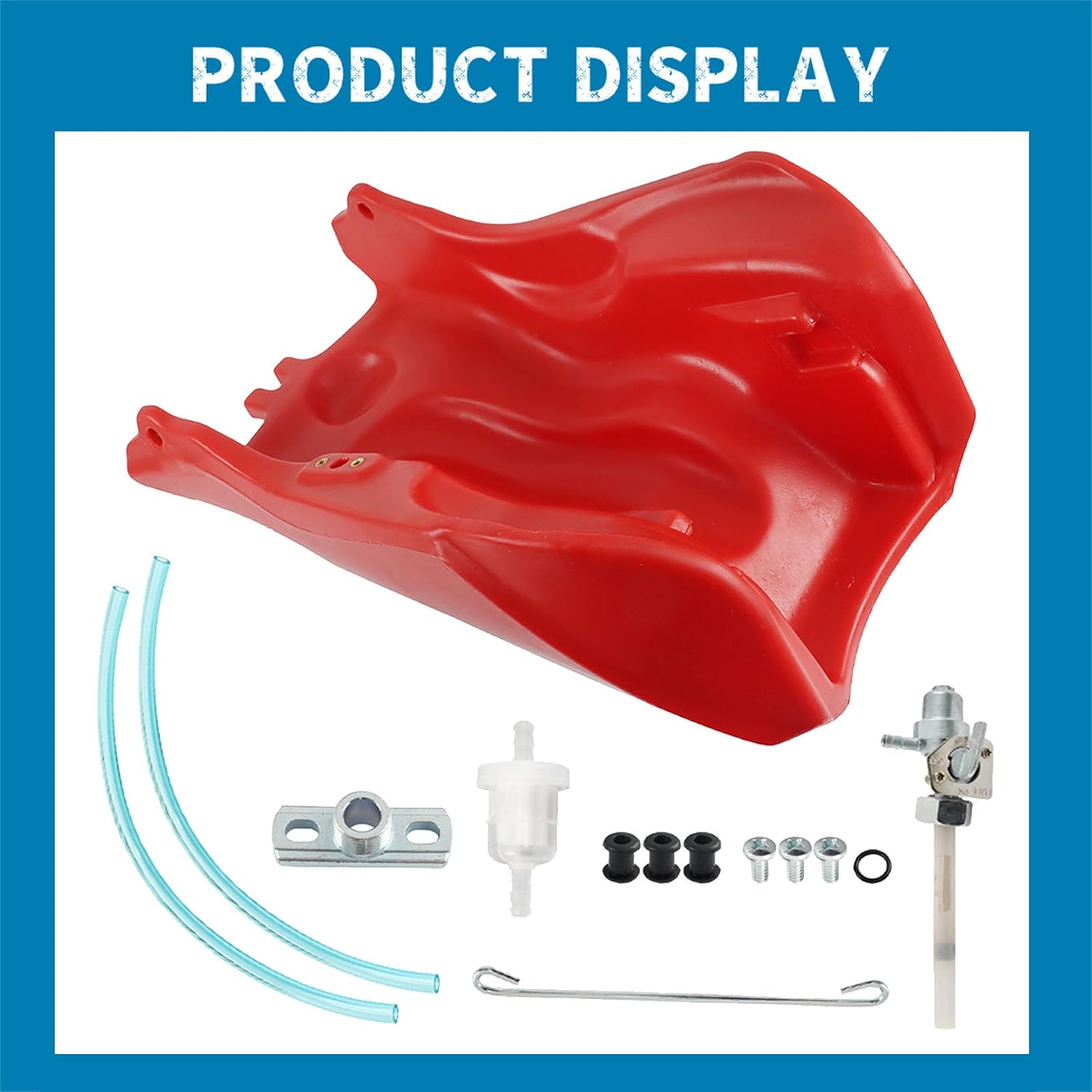 Silscvtt Red Plastic Gas Fuel Tank Replacement for Honda FourTrax 300 1993-2000