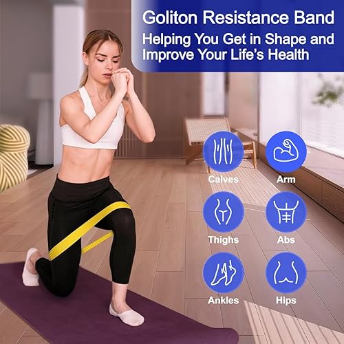 Miniatura 5 de Bandas de ejercicio de resistencia para entrenamiento en casa, estiramiento, entrenamiento de fuerza, terapia física, bandas elásticas de