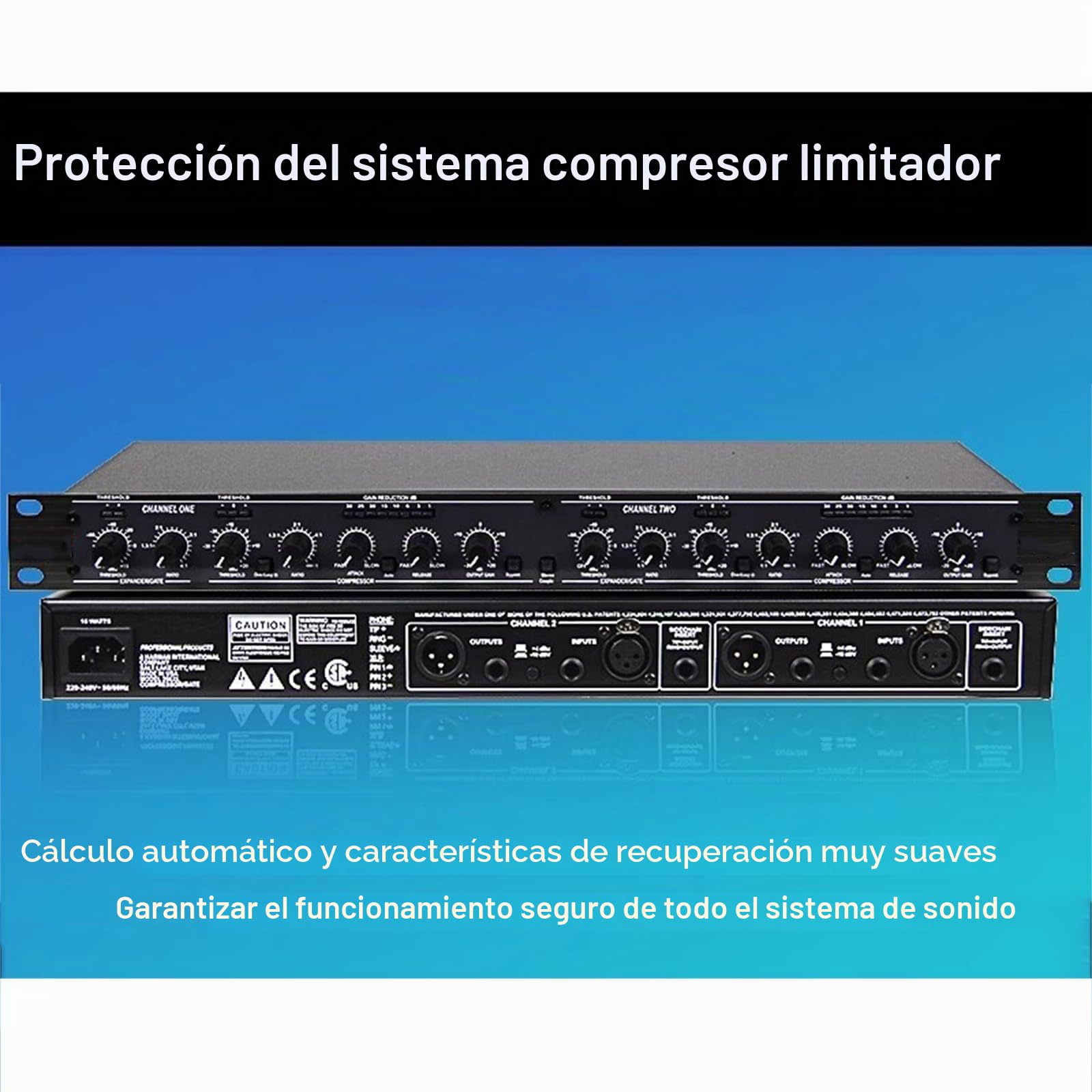 Crossover Activo, Limitador De Compresor Estéreo De Doble Canal, Ajuste De Ecualización De Reverberación, Antiaullidos, Equipo De Sonido para Presentaciones En Escenario