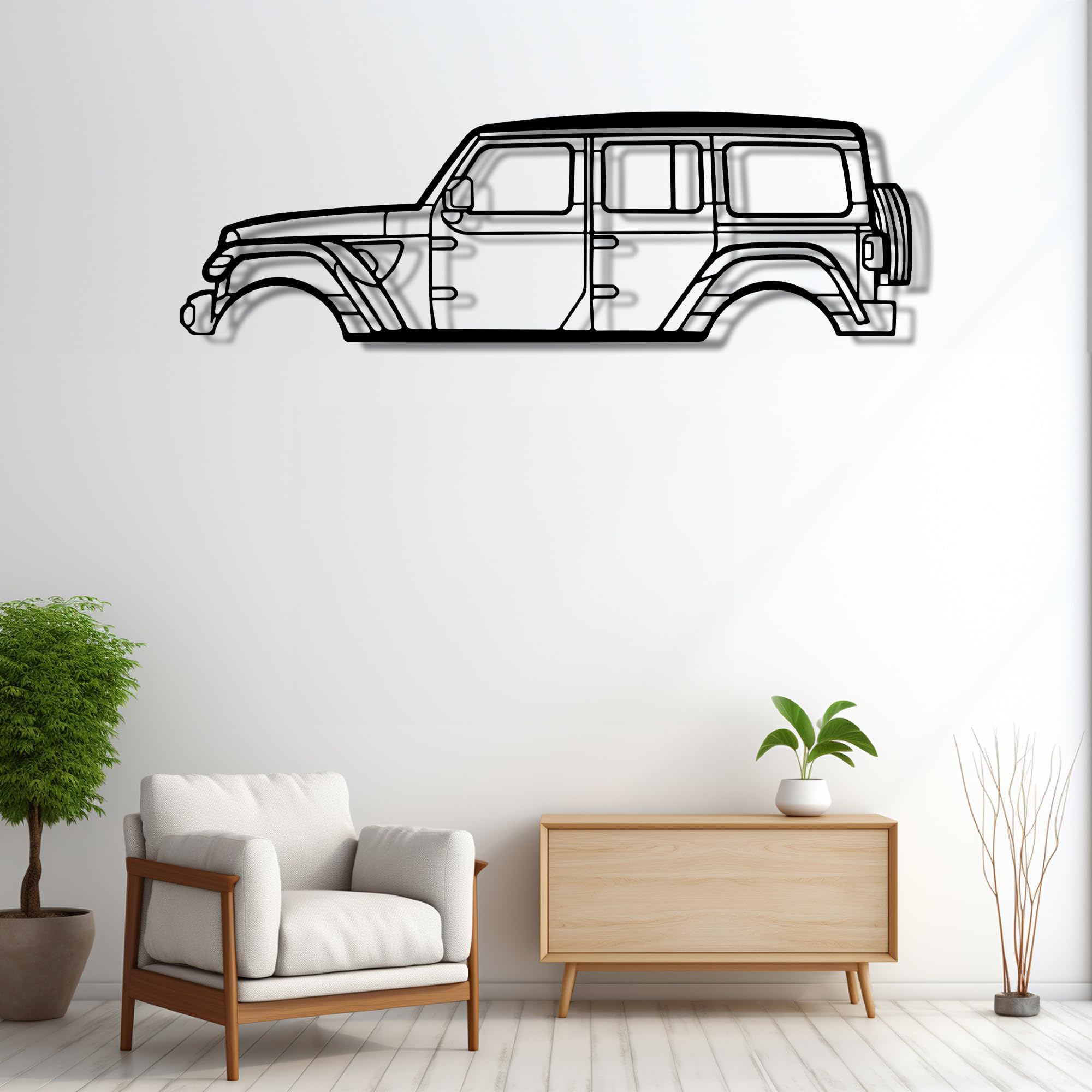 Arte de pared de metal para coche, esculturas de pared negras, decoración del hogar, decoración de silueta automotriz, letrero de vehículo vintage, adorno colgante para entusiastas del coche, regalos