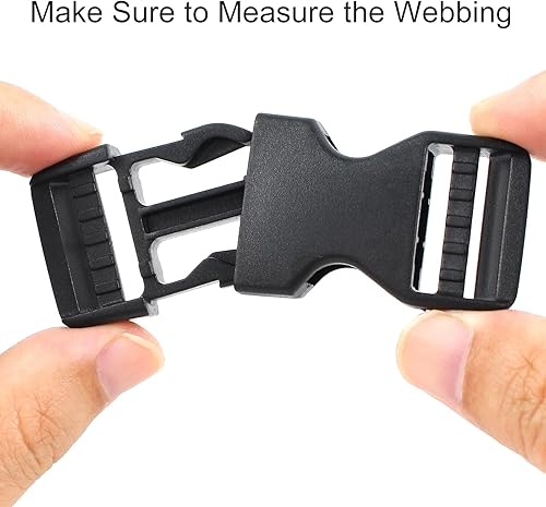 Miniatura 4 de Red Snail 6 hebillas de plástico para correas de 1 pulgada  Hebilla de liberación lateral, clips de costura para collar de perro, hebilla de casco