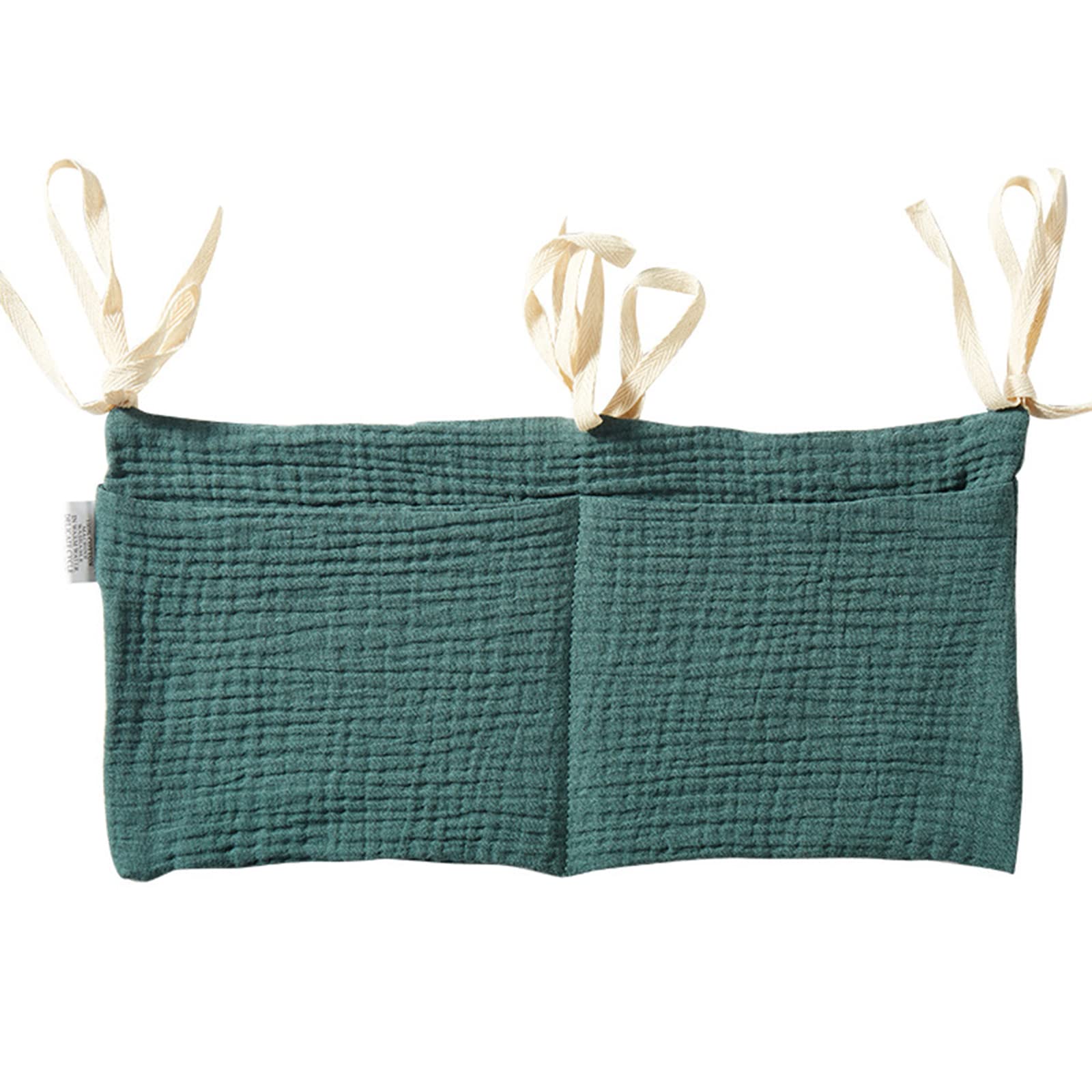 Nursery Crib Organizer Portable Cotton Hanging Diaper Organizer for Crib, Washable Baby Nursery Bedside Bag Baby Bedside Storage Bag Diaper Organization Storage for Essentials Hanging for Clothing