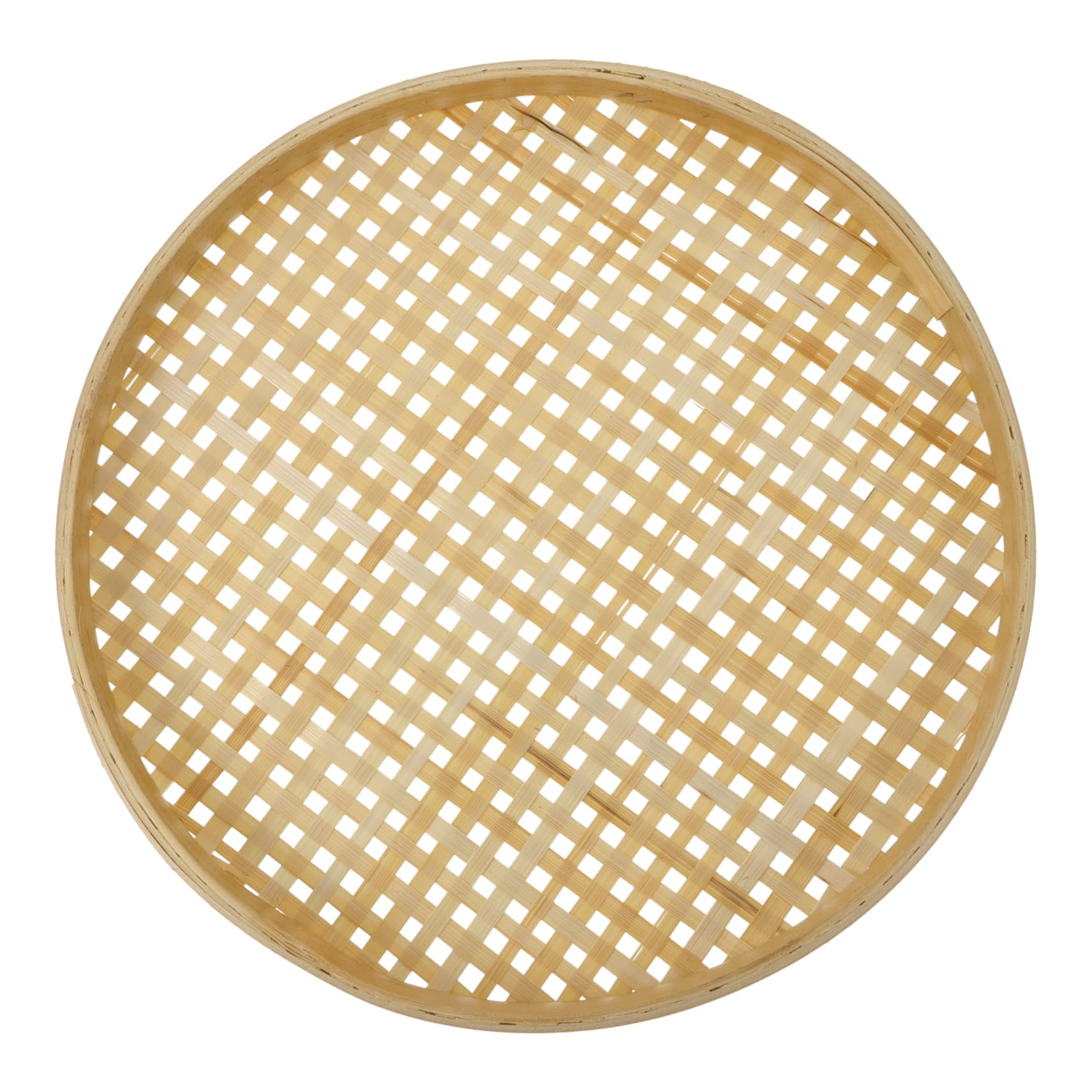 KICHOUSE Unique Craft Natural Bamboo Weaving Storage Basket Fruit Tray Vegetable Basket Easy Clean