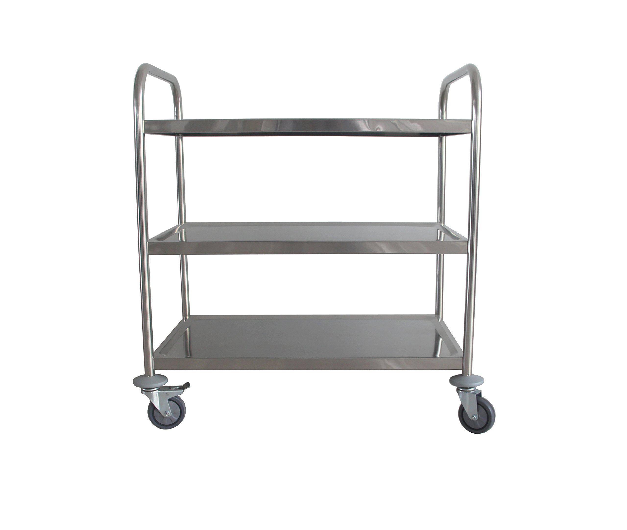 EWH-300 Edelstahlservierwagen, 3 Etagen, 150 kg Tragfähigkeit, 845 mm x 525 mm x 940 mm