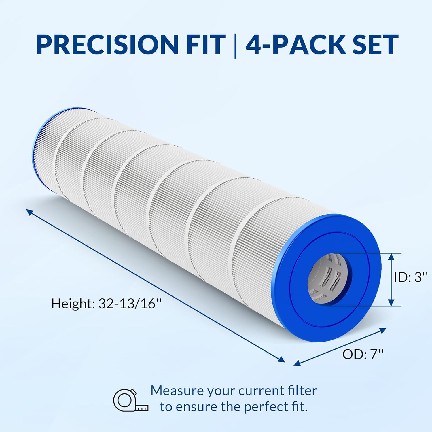 C5030 C5025 C5020 C5000 Pool Filter Cartridges, 5 oz+ Trilobal Fabric, Replacement for Hayward CX1280XRE, PA131, 524 Sq. Ft., 4-Pack, Ultra Series