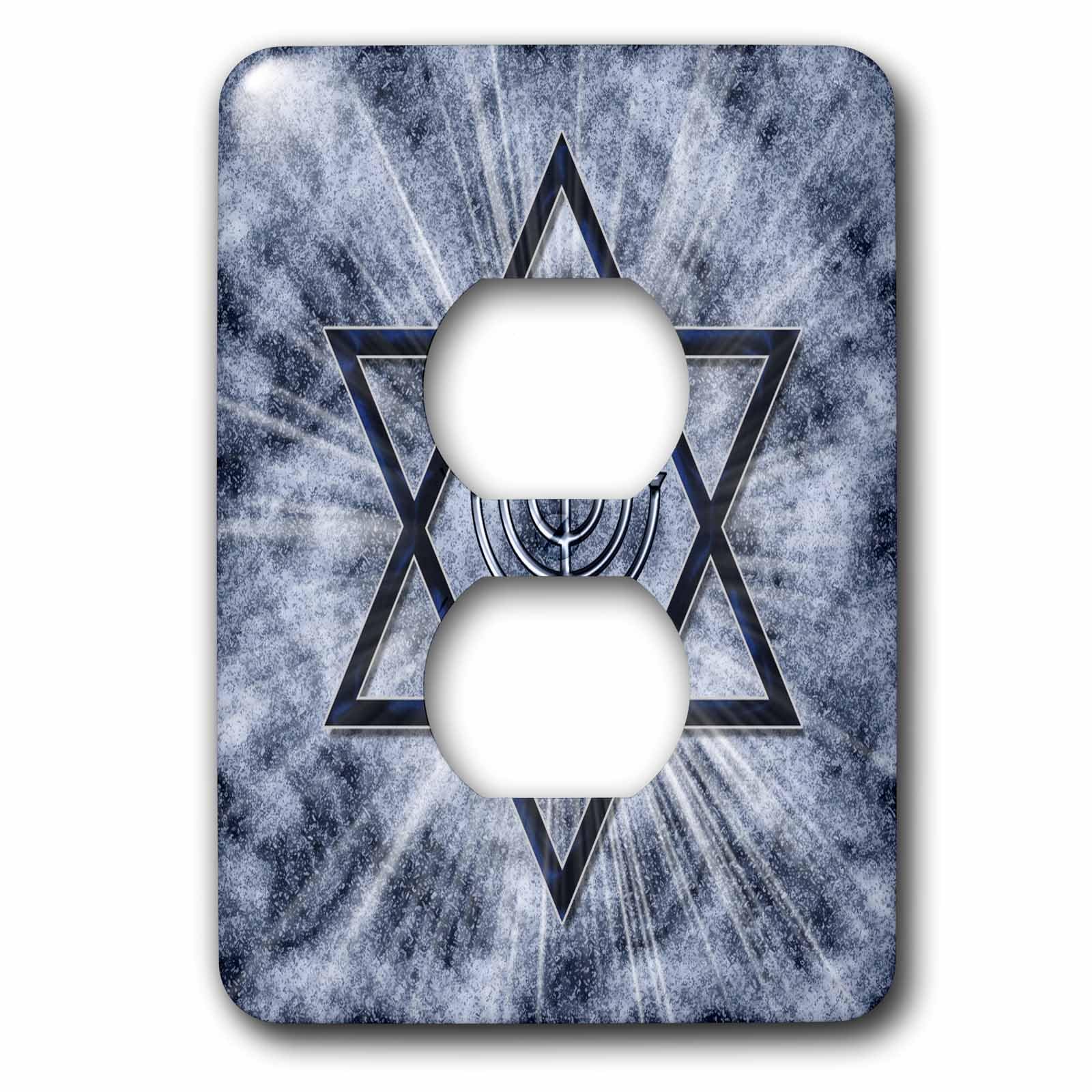 Menorah Hanoukkah bleu pour décorer vos prises de salon