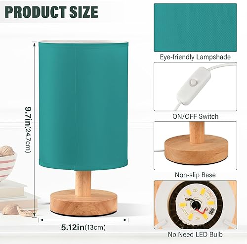 Miniatura 3 de Lámpara de mesita de noche, lámpara de mesa de noche, lámpara de moda Darkcyan para habitación de niños dormitorio universitario lamparas para