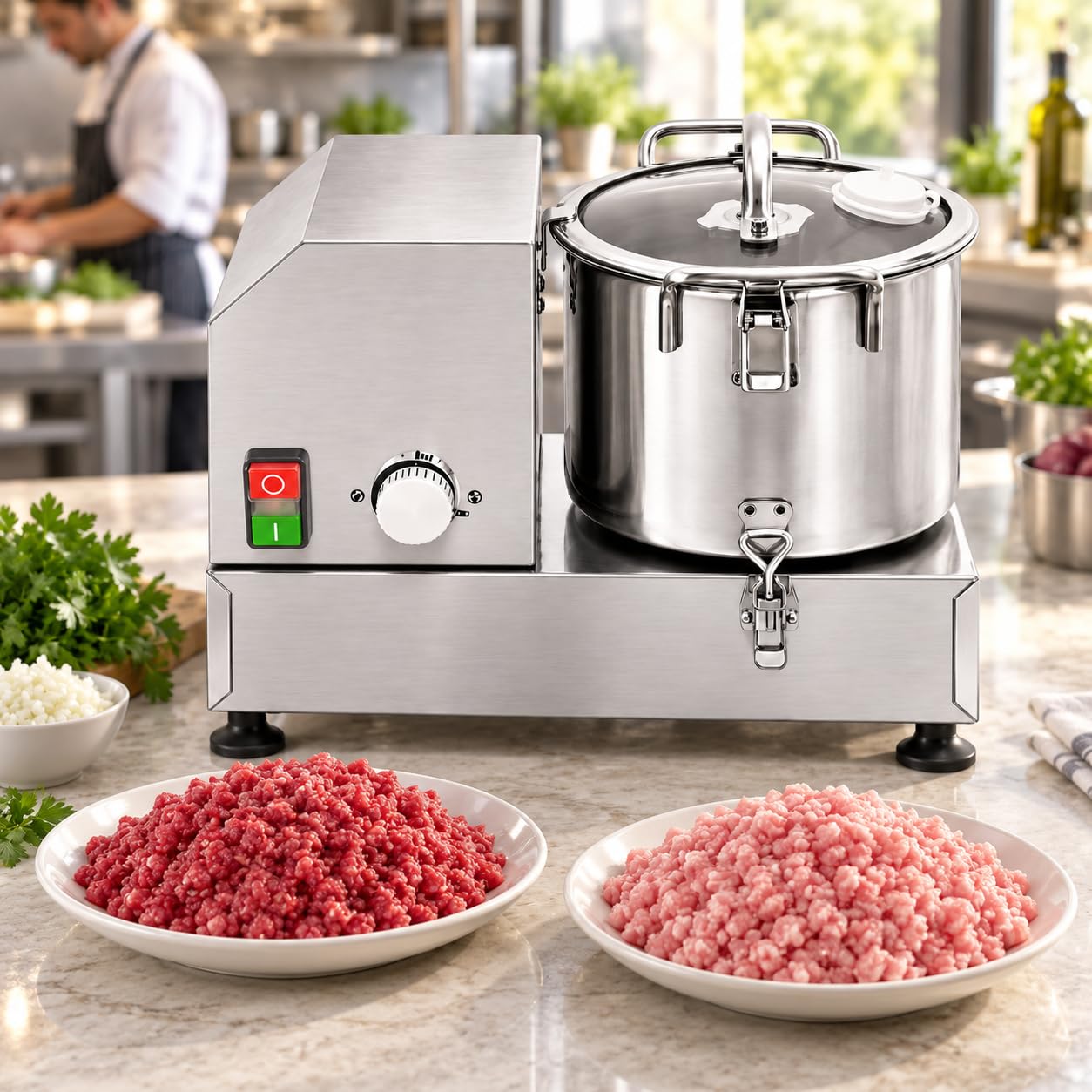 Tritatutto Elettrico 1800W, Robot da Cucina Professionale 6l