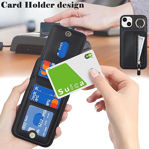 Miniatura 10 de Havaya Magsafe - Funda tipo cartera para iPhone 14, compatible con iPhone 13, con tarjetero para iPhone 14, funda magnética desmontable para mujer,