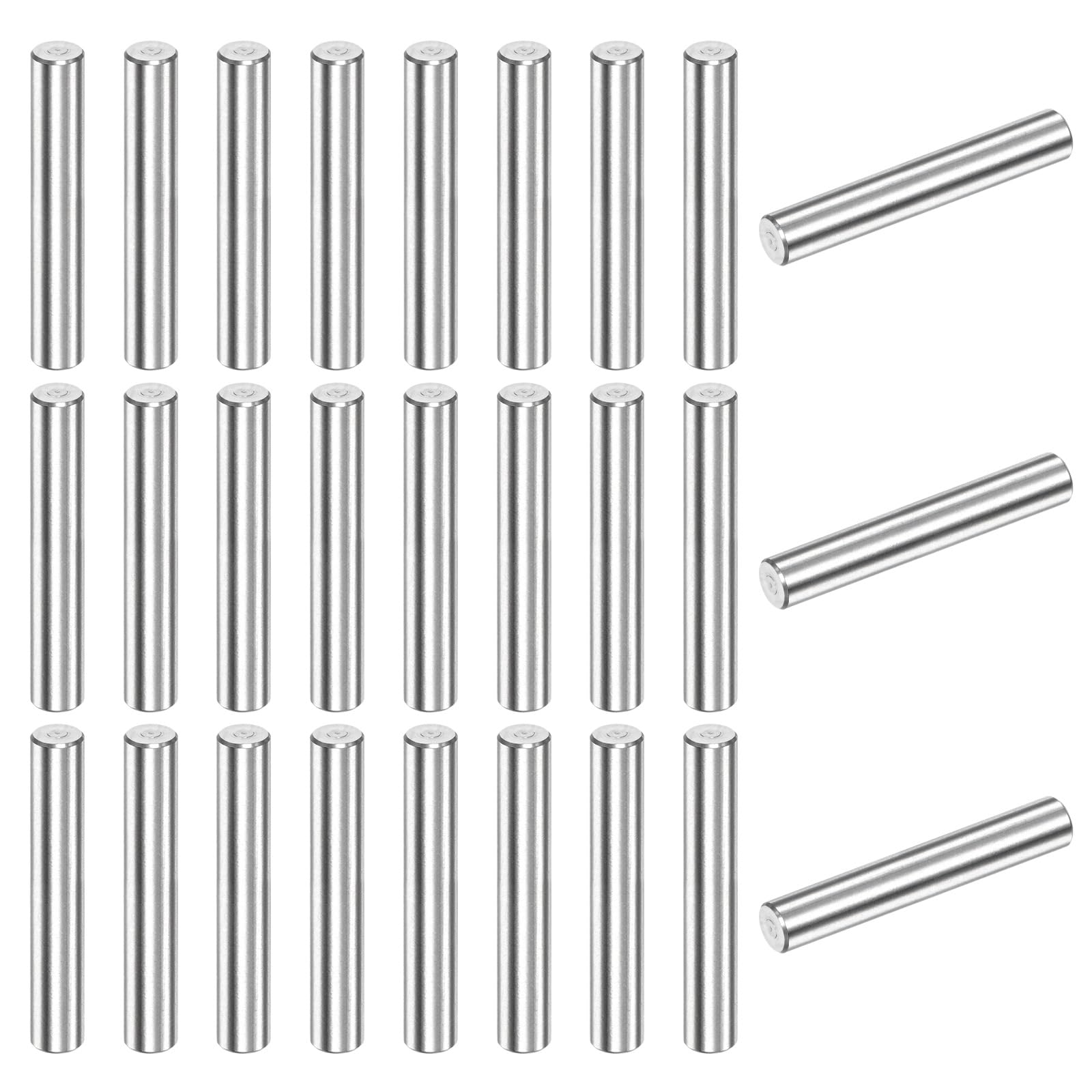 M METERXITY 50-Pack 5 x 30mm Dowel Pin, 304 Stainless Steel Support Pin Fastener Elements for Metal Devices/Wooden Projects