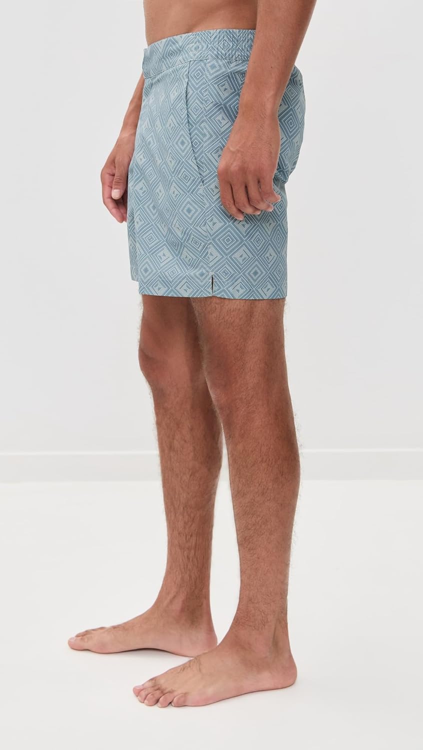 Frescobol Carioca Men's Angra Madeira Print Porto Swim Shorts - Image 4