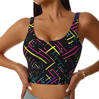 Womens Sports Bras Sports U-Shaped Back Vest Crop Tank Tops Underwear for Yoga Fitness Gym