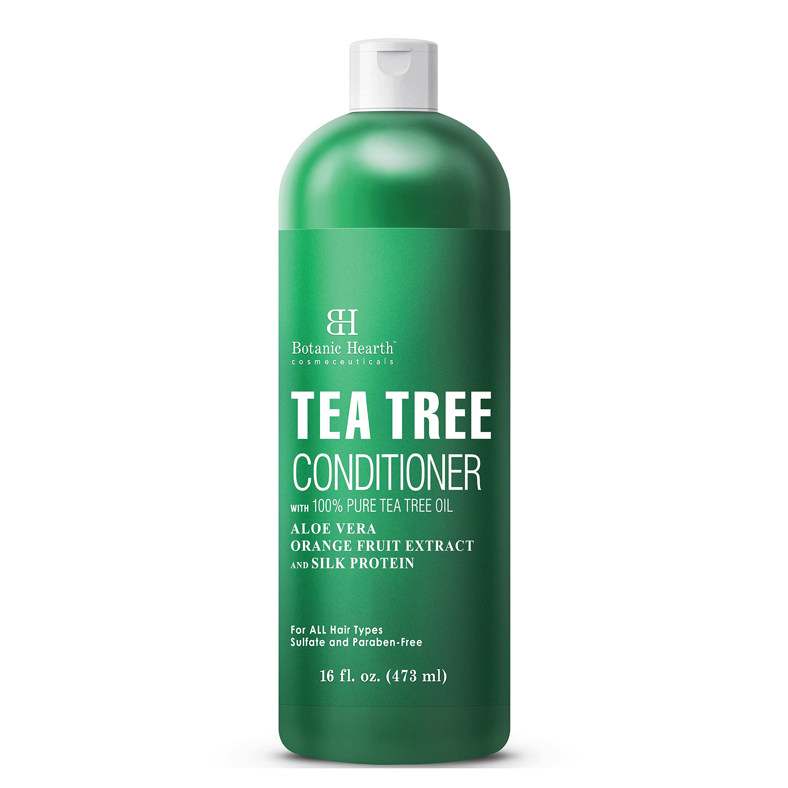 Botanic HearthTea Tree Conditioner For All Hair Types Fights Dandruff & Dry Scalp With Vitamin C, Peppermint Oil, Rosemary Oil & Lavender Oil Sulphate & Paraben Free 473ml