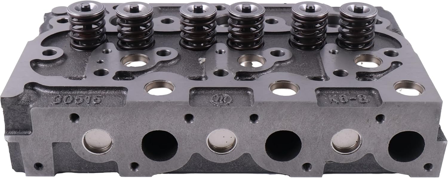 JZGRDN Engine D1302 Complete Cylinder Head with Valves 15511-03042 1551103042 15511-03044 1551103044 Compatible with Kubota L275 L1802 L2002 L2402 KH-60 KH-60H RC-20FD
