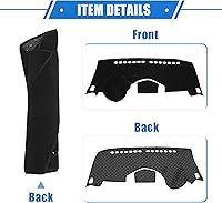 Vista 5 de Cubierta de tablero de instrumentos compatible con Chevy Trax 2014-2016, poliéster duradero negro cubierta delantera