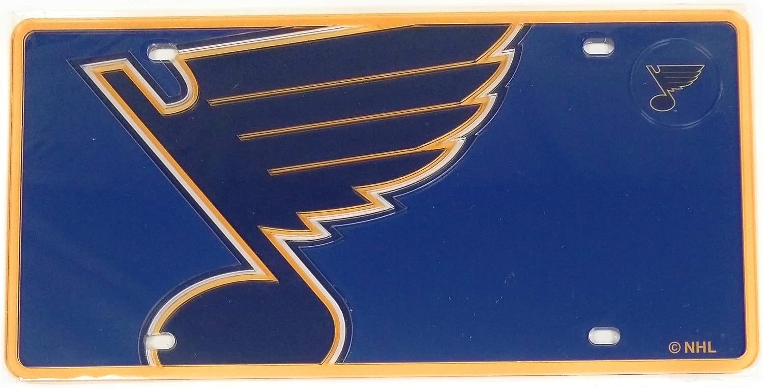 St Louis Blues MEGA Logo Design Premium Laser Tag Acrylic License Plate Hockey