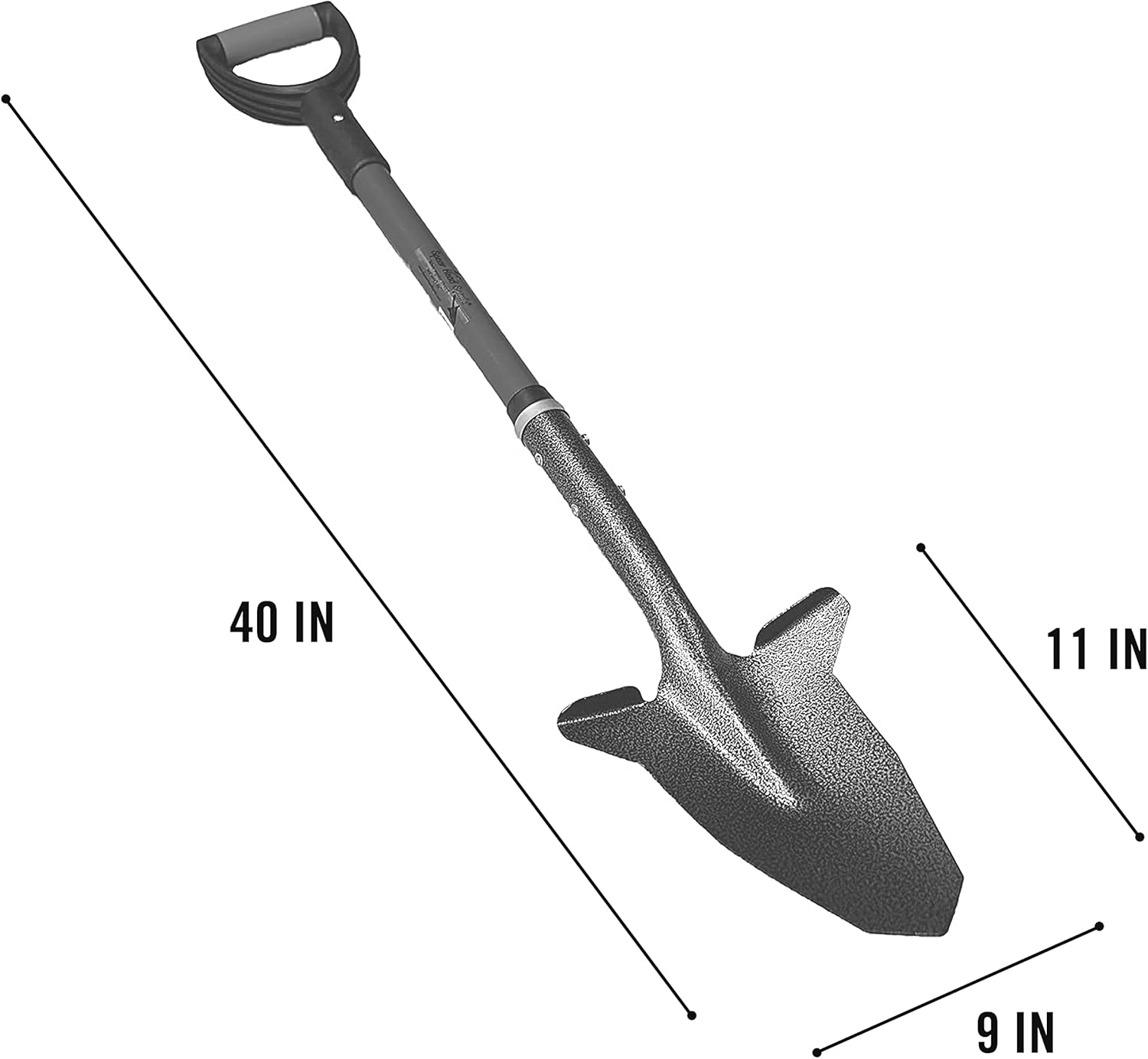 Spear Head Spade Gardening Shovel with Steel-Reinforced Fiberglass Handle, Cushioned D-Grip and Sharp, Hardened-Steel Blade, Award Winning Spade, Model SHFD3 Yellow : Patio, Lawn & Garden