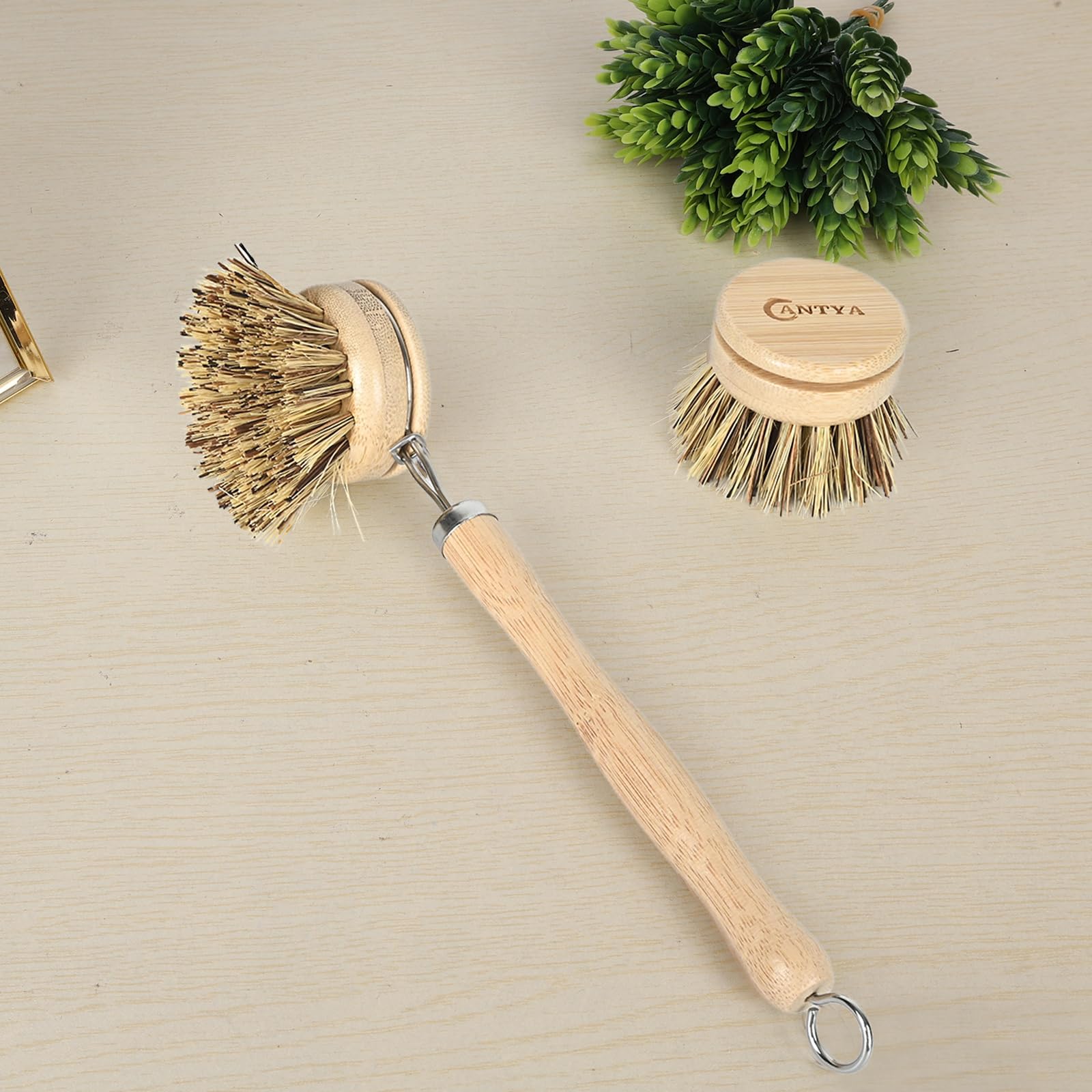 Têtes De Brosse Remplaçables Bambou, Lot 6 Manche Long