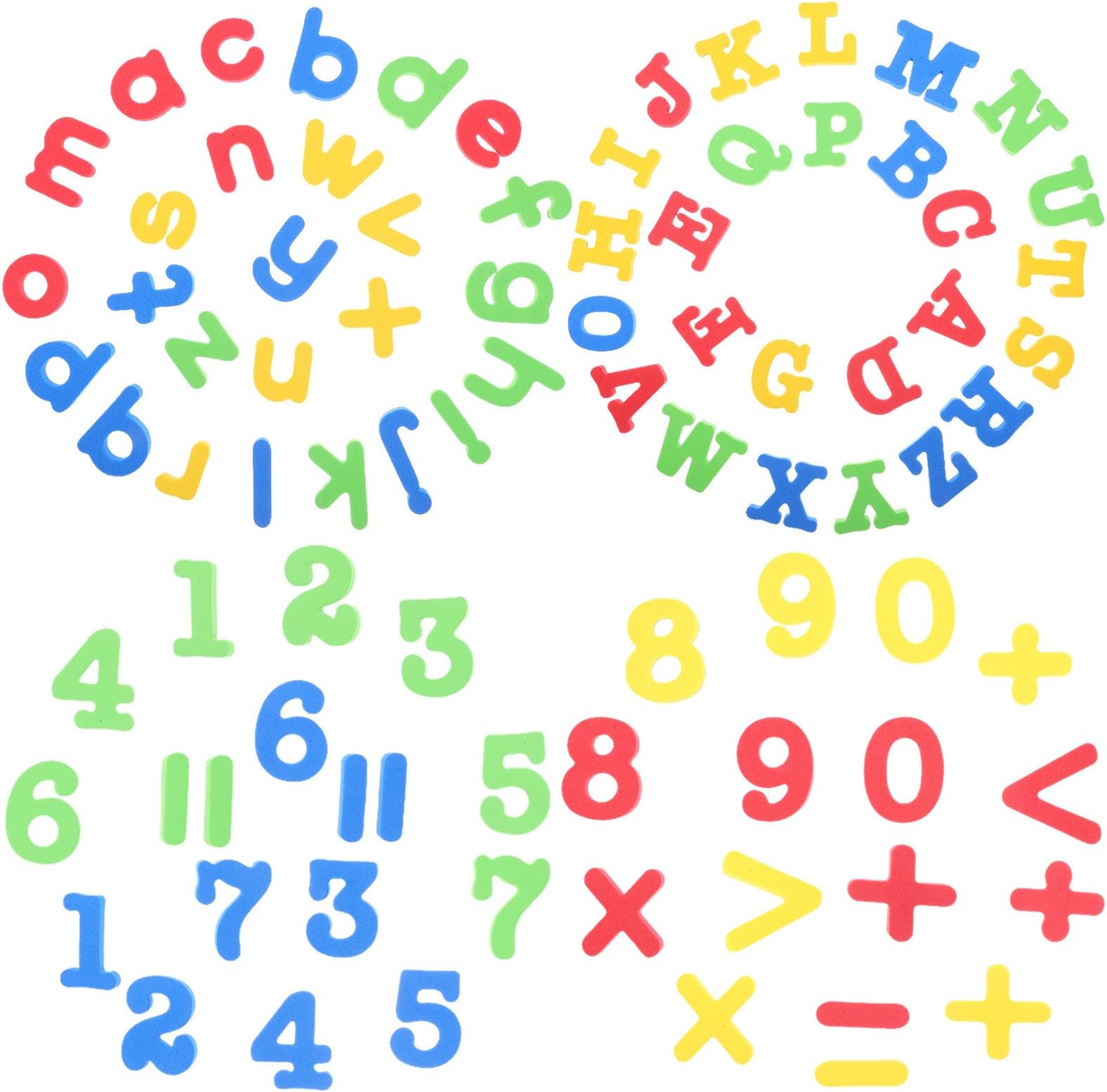 HOODANCOS 84pcs Eva Magnetic Letters Numbers, Colorful Educational Toy Set Abc 123 Fridge Magnets, Learning Spelling Counting Uppercase Lowercase Math for Preschool 3 4 5 Years Kid