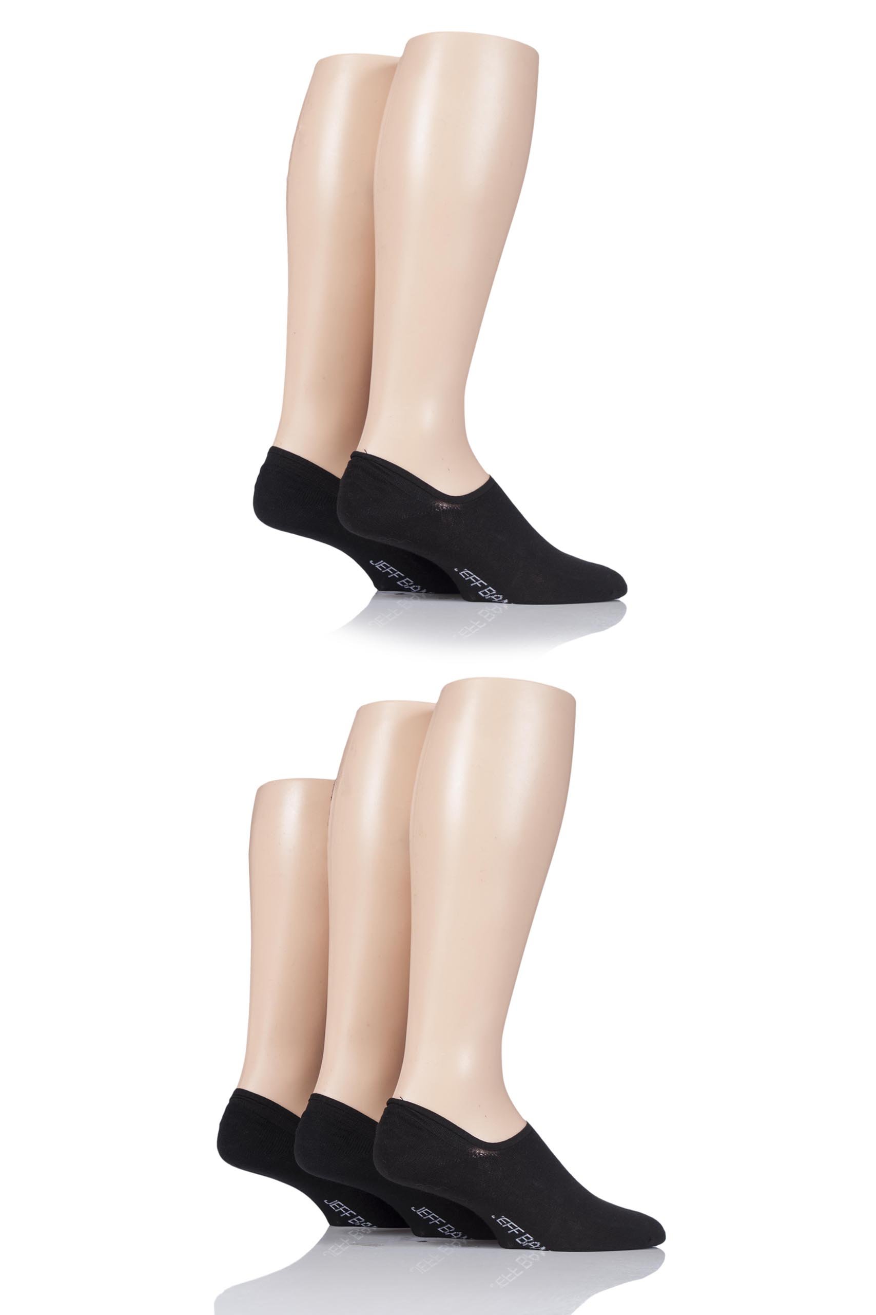 Jeff Banks Men's Black 5 Pack Loafer Trainer Socks in Size 7 - 11, Sports Direct
