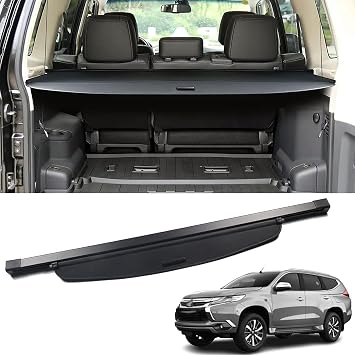 AGAATI Car Rear Trunk Parcel Curtain Shelves for Mitsubishi Pajero Sport 2016-2019, Retractable Cargo Luggage Parcel Shelf Shade Shield Screen Security Privacy Interior Accessories