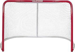 EALER Hockey Goal with Shooting Targets – 6′×4′ Portable Street & Ice Goal, Heavy-Duty 2″ Steel Frame, 11 Target Holes, Tear-Proof Fabric, Official Size, Easy Backyard Assembly