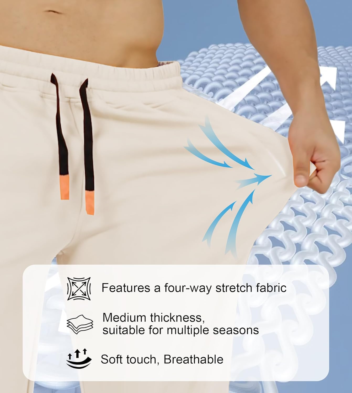 Fioboc Weekend Performance Joggers for Men Sweatpants with Zipper Pockets Athletic Jogger Mens Workout Pants M-3XL - Image 6