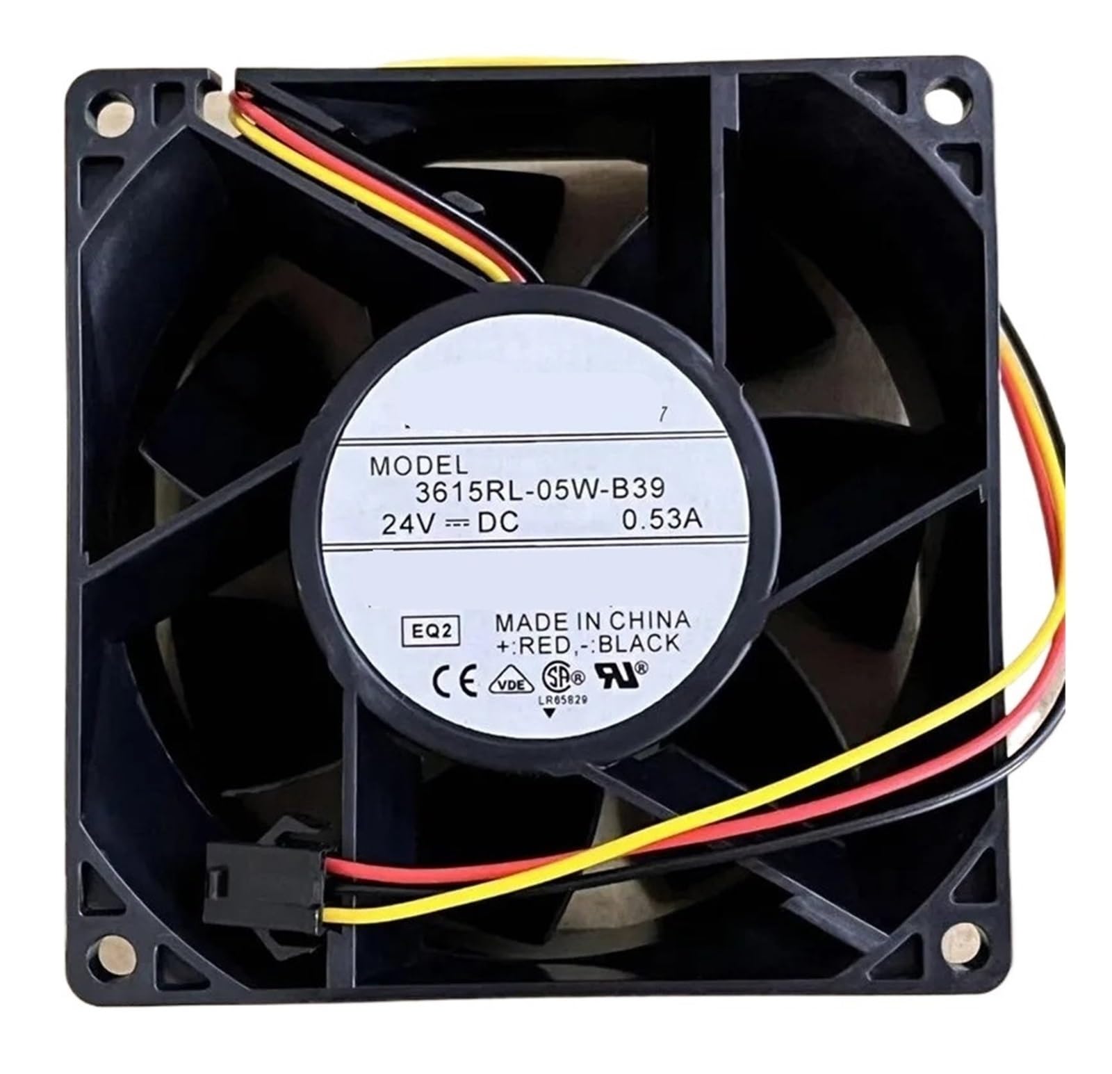 PEQYUACTE 3615RL-05W-B39 B01 24V 0.53A 90x90x38mm 3-Wire Cooling Fan