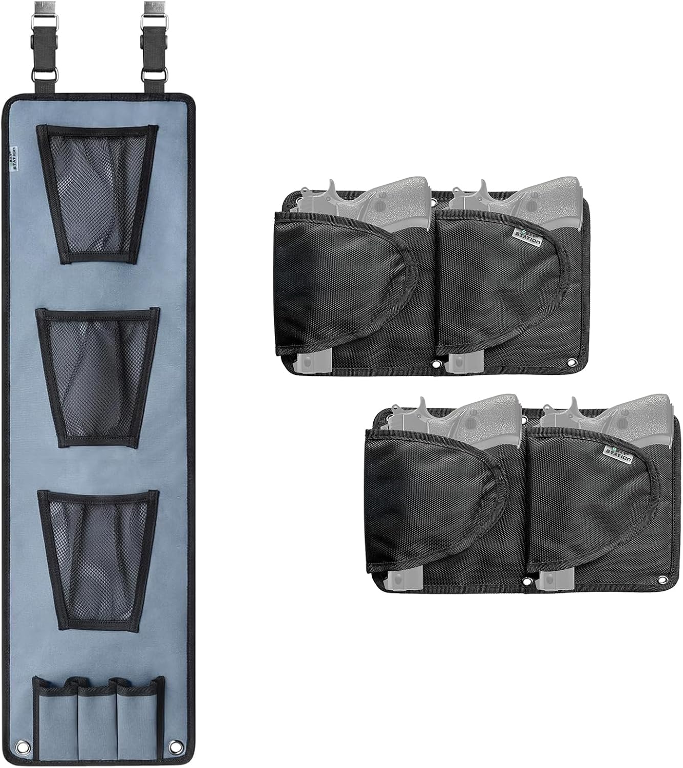 NEXT STATION Double-side Gun Safe Door Organizer and Pistol Holder