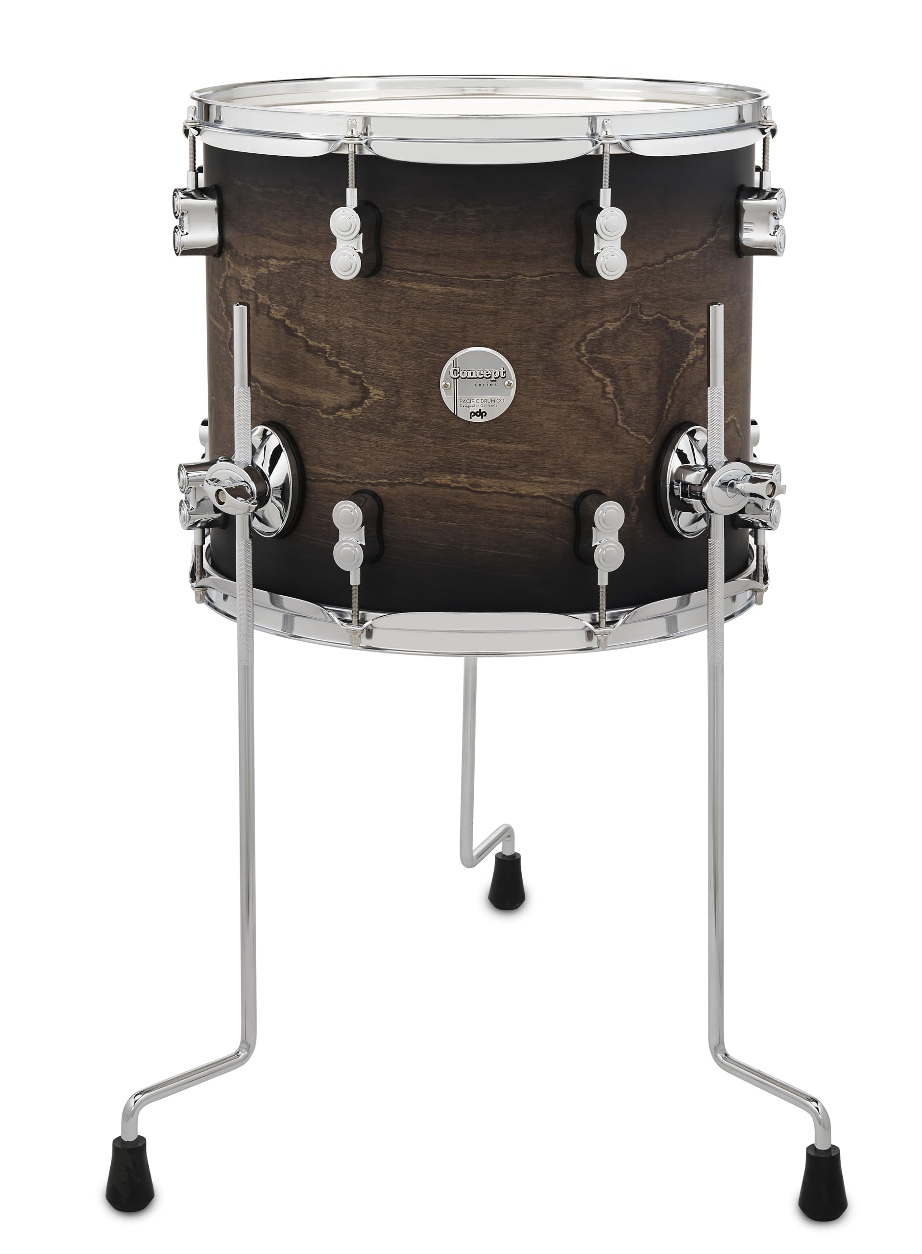 Pacific Drums Concept Maple Floor Tom, 14" x 12", Satin Charcoal Burst