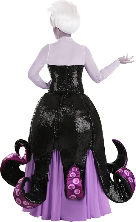 Disney The Little Mermaid Ursula Costume Womens, Black and Purple Ocotpus Dress Halloween Outfit