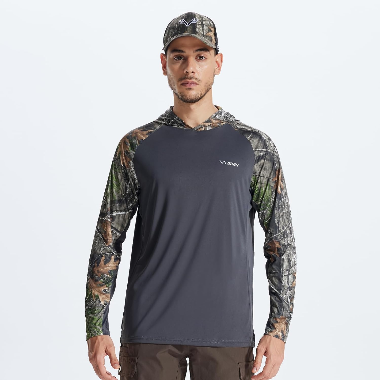 LOOGU Sun Hoodie UPF 50+ Shirts Long Sleeve Rash Guard Sun Shirts for Men Fishing Hiking Surfing Swimming - Image 2