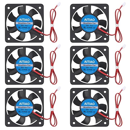 AITIAO Ventilador de enfriamiento sin escobillas 5010 DC 5V 1.969x0.394 in Ventilador de enfriamiento silencioso de 1.969x1.969x0.394 in Ventilador