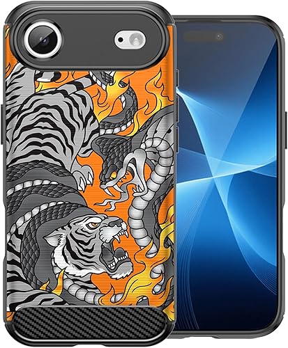 Miniatura 9 de CasesOnDeck Case Compatible with [Apple iPhone 17 Air/iPhone 17 Air Case] Pictorial Patterned TPU Design Case Flexible Slim and Elegant (Pink Retro