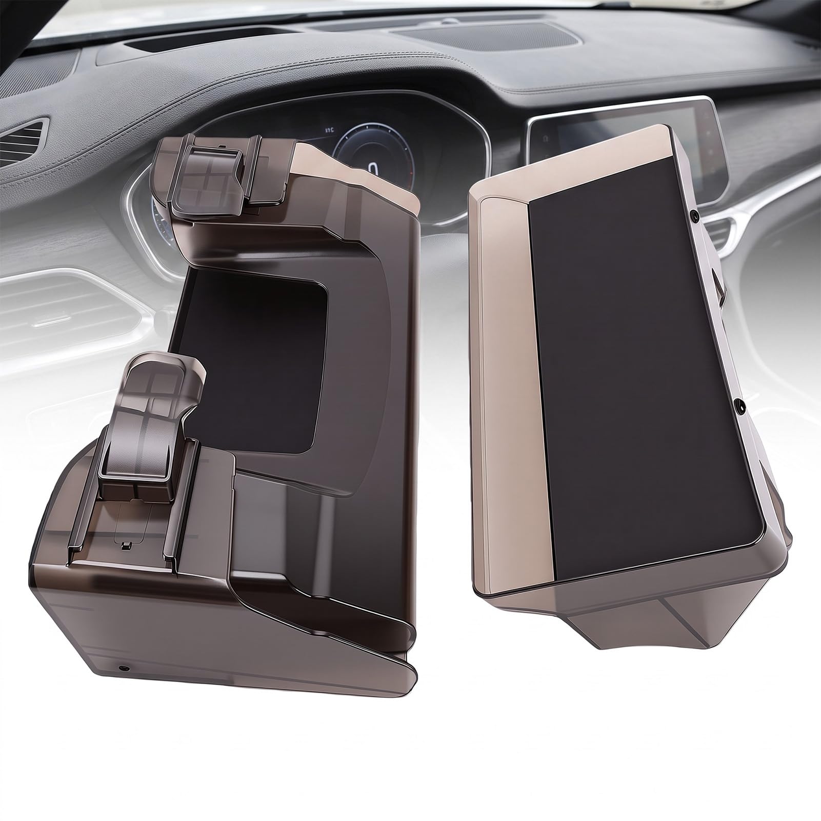 Tbest Vassoio Organizer sotto Schermo, Contenitore con Apertura e Chiusura Magnetica for Scrivania e Monitor | Tappetini antiscivolo in ABS e silicone, ricambio per 3 Y Juniper 2025