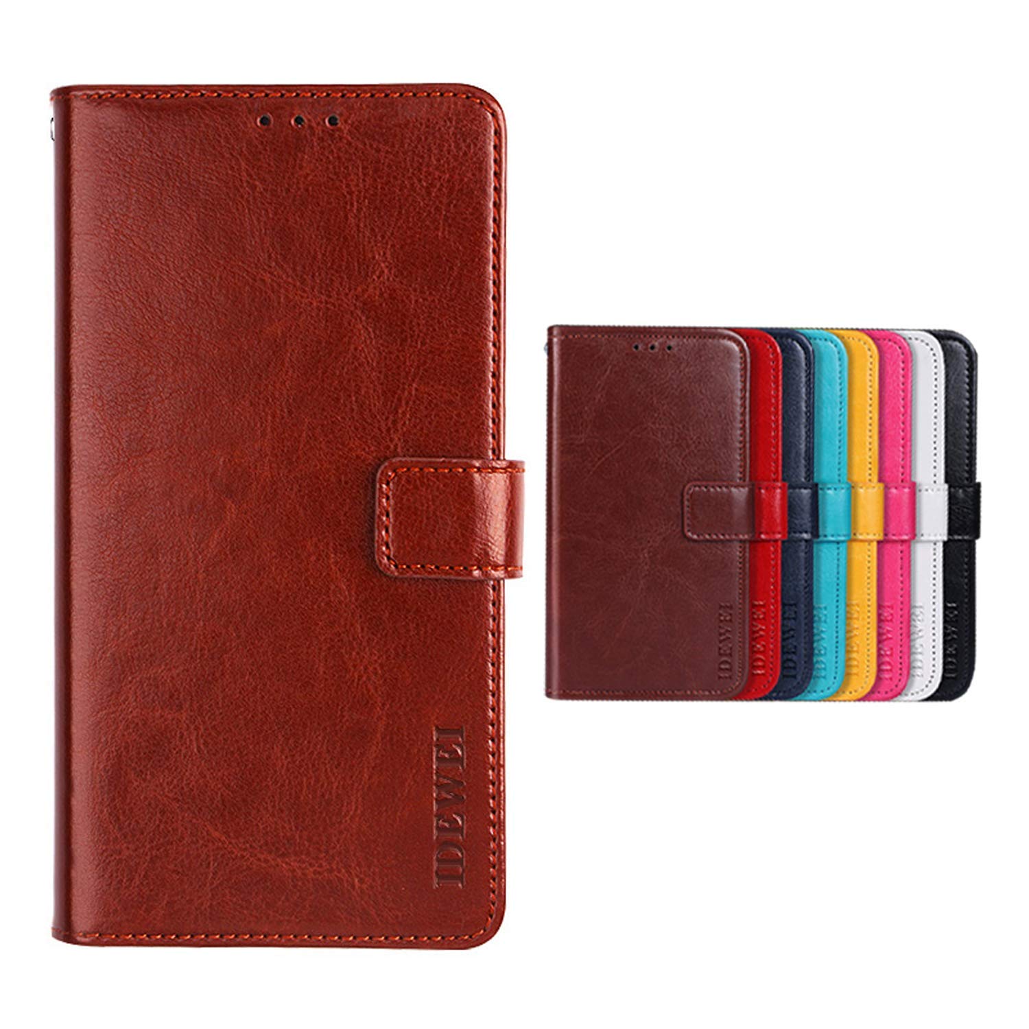 Cover A Portafoglio Per OPPO Reno4 5G | Custodia Flip In Pelle Con 3 Slot, Supporto E Chiusura Magnetica | Marrone Chiaro