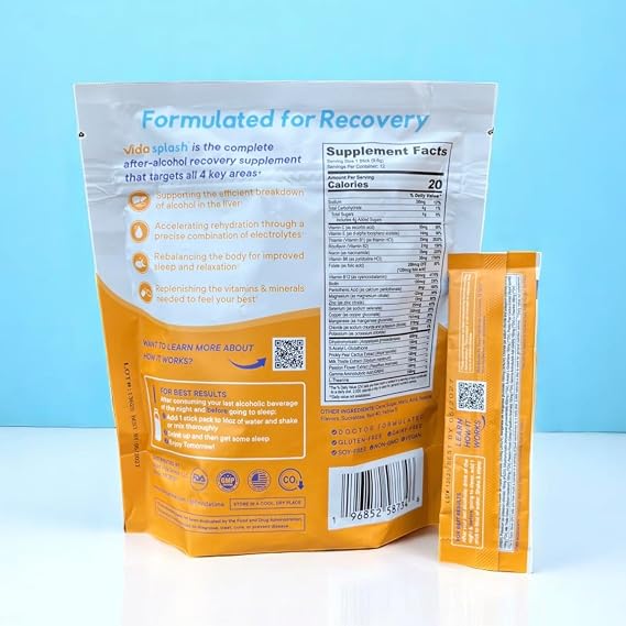 After-Alcohol Recovery Drink Mix, Tropical Punch, 12 Sticks