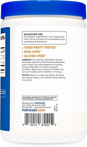 Miniatura 4 de Nutricost D-Ribosa en polvo de 1764oz 5000 mg por porción sin OMG 1764oz