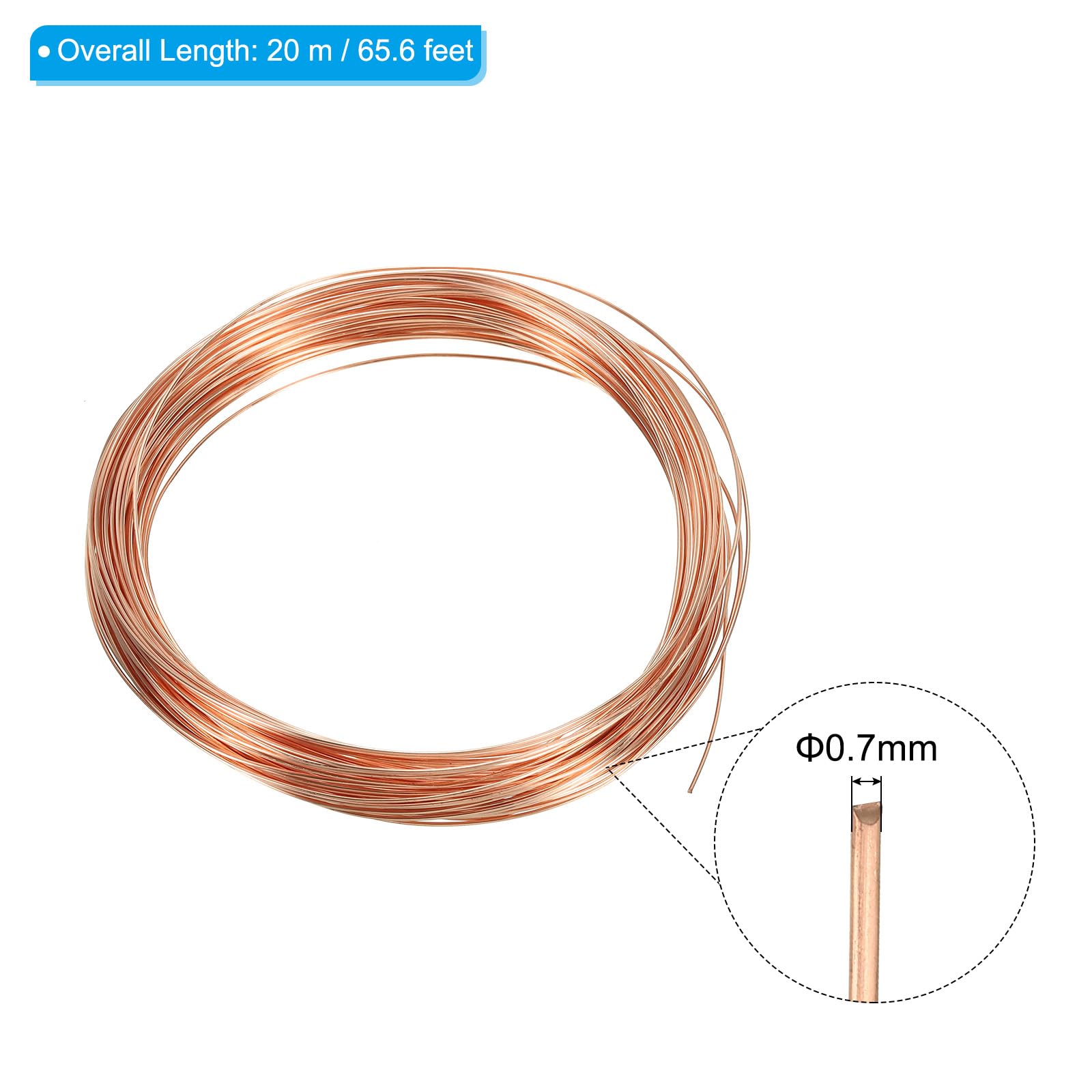 PATIKIL 66 Feet Solid Bare Copper Wire - Image 2