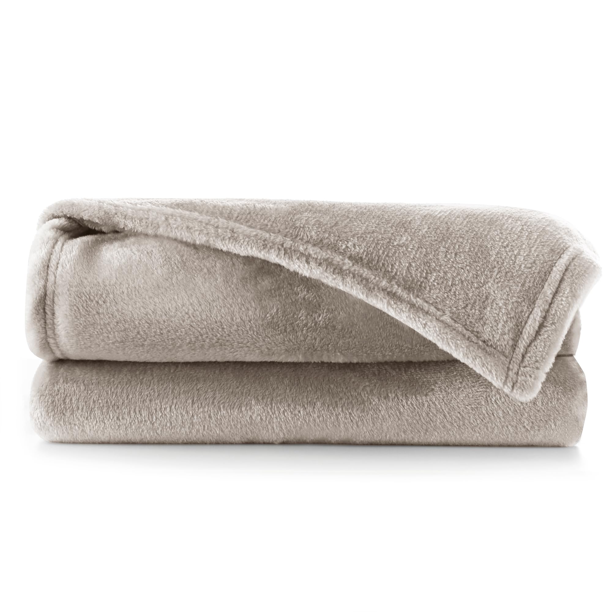 DecoKing Kuscheldecke 200x220 cm Cappuccino Decke Microfaser Tagesdecke Fleece weich sanft kuschelig beige Mic