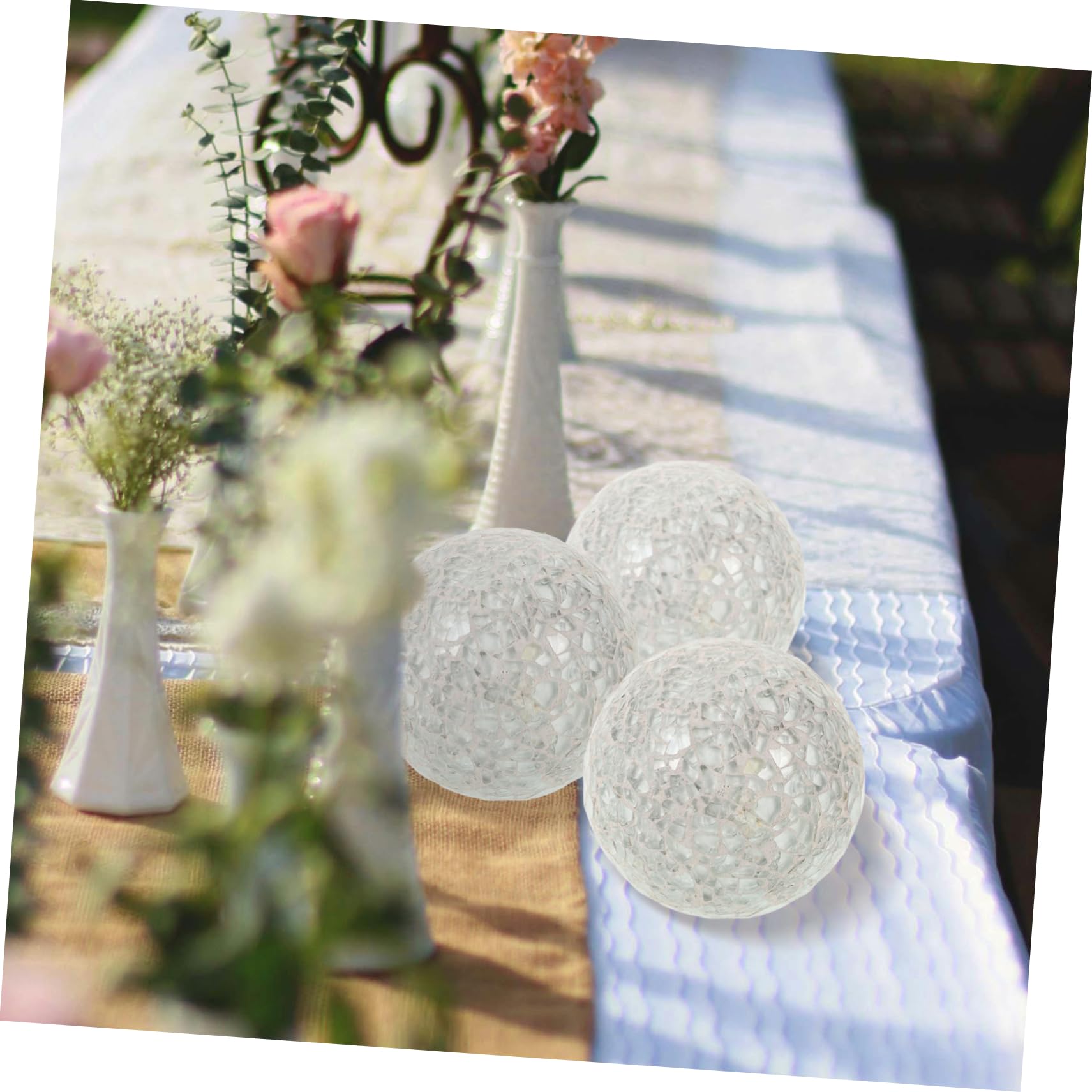 Alipis 12stücke Dekorative Glaskugeln Mosaikball Für Tischdekoration Accessoires Für Hochzeiten Und Zuhause Langlebig Und Für Vasen Und Mitteltische
