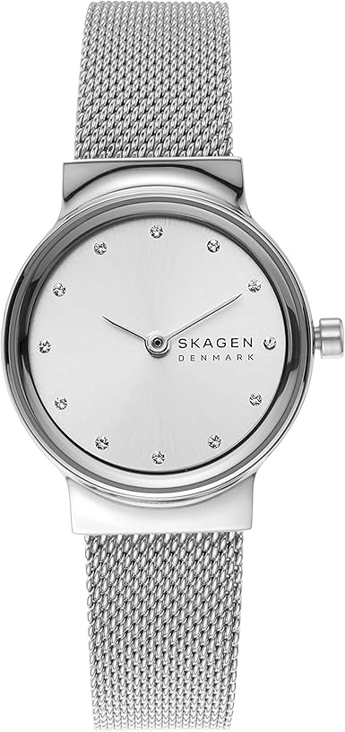 Amazon.com: Skagen Women's Freja Lille Two-Hand Silver Stainless Steel ...