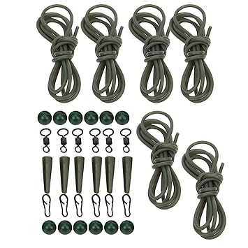 Matt Black Pre Rigged Rig Tube, Miscellaneous Rigs, Angler for Outdoor