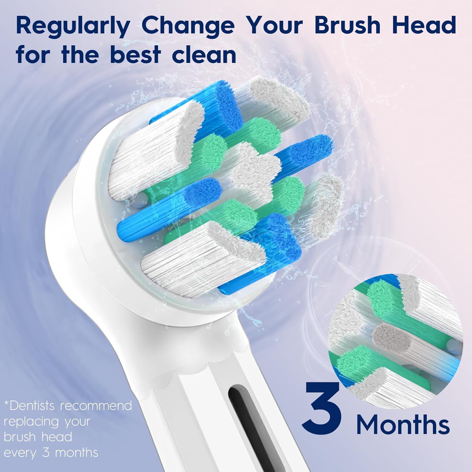 iO Replacement Heads Compatible with Oral B iO,iO Series Electric Toothbrush Heads Compatible with Oral B iO 2/3/4/5/6/7/8/9/10,Gentle-on-Gums Design for a Pleasantly Smooth Brushing Experience,White