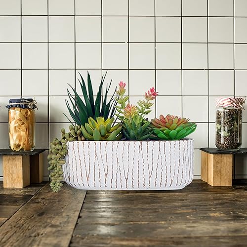 Miniatura 3 de Plantas artificiales para el hogar, suculentas artificiales de 8.7 pulgadas en macetas para decoración de escritorio de oficina y decoración