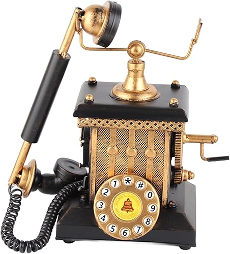 Gran creativo retro decorativo modelo de teléfono decoración de la pared del teléfono, estilo europeo operado a mano decoración de teléfono
